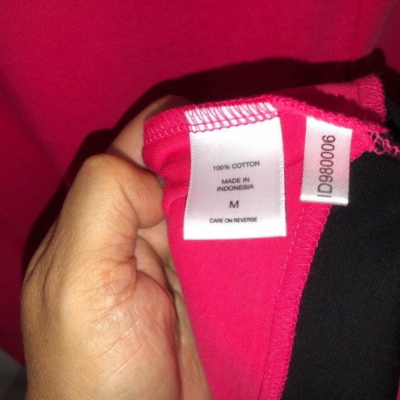 NWT New York & Co Size M Pink and Black Sleeveless A-Line Dress - Picture 4 of 5